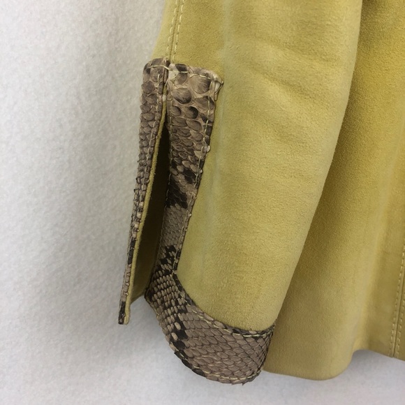 Valentino | Women’s Lime Green Python Skin Blazer - Picture 4 of 16